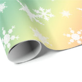 Snowschilfers voor kerstregenboogregenboog cadeaupapier (Rol Hoek)