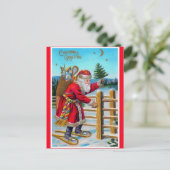  Snowschoenen Santa copy op kerstBriefkaart Briefkaart (Staand voorkant)