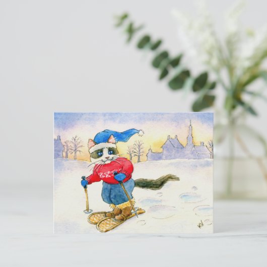 Snowshoe Cat Briefkaart (Staand voorkant)