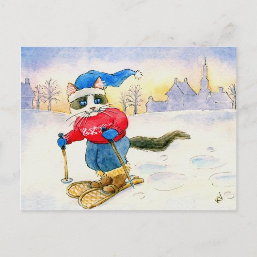 Snowshoe Cat Briefkaart (Voorkant)