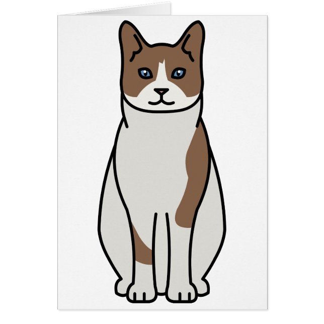 Snowshoe Cat Cartoon (Voorkant)