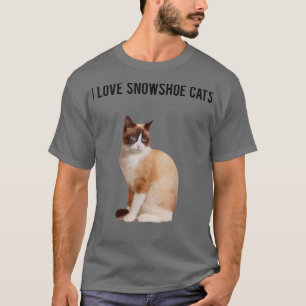 Snowshoe Cat en ik houden van Snowshoe Cats T-shirt