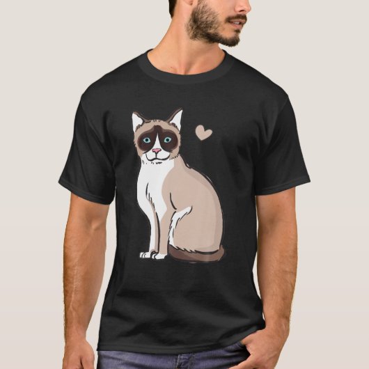 Snowshoe Cat Funny T-shirt (Voorkant)
