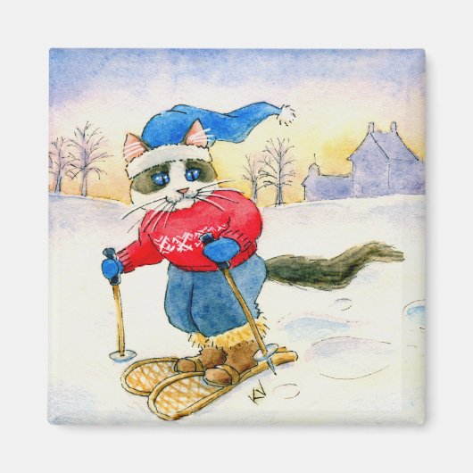 Snowshoe Cat Magnet (Voorkant)