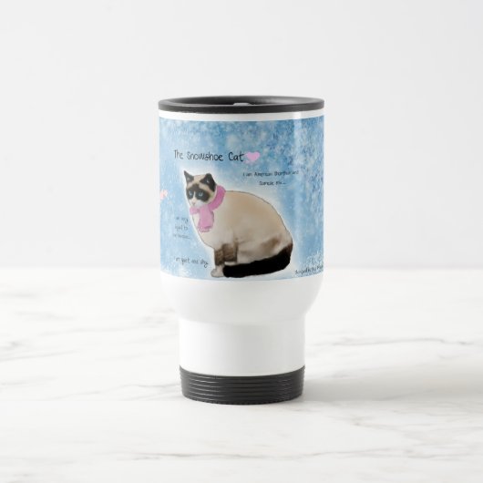 Snowshoe Cat Travel Mug Reisbeker (Center)