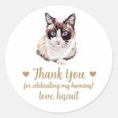 Snowshoe Cat Wedding Favoriete Stickers (Voorkant)