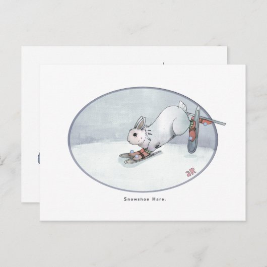 Snowshoe Hare Briefkaart (Voorkant / Achterkant)