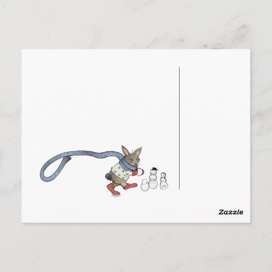 Snowshoe Hare Briefkaart (Achterkant)
