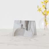 Snowshoe Hare in sneeuw Kaart (Gele Bloem)