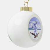 Snowshoe Hare Keramische Bal Ornament (Links)