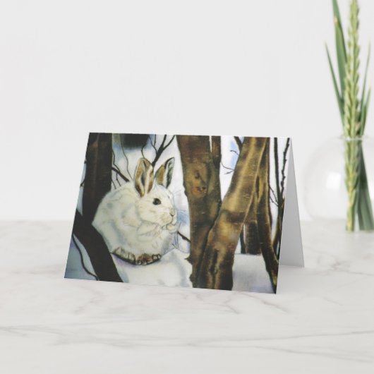 "Snowshoe Hare" Kerst Kaart (Voorkant)