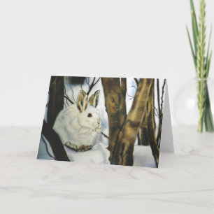 "Snowshoe Hare"-kerstkaart Feestdagen Kaart