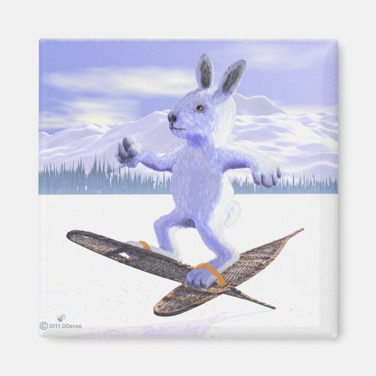 Snowshoe Hare Magneet (Voorkant)