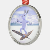 Snowshoe Hare Metalen Ornament (Links)