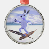 Snowshoe Hare Metalen Ornament (Voorkant)