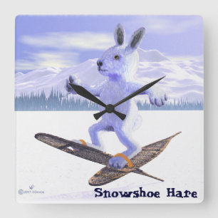 Snowshoe Hare Vierkante Klok