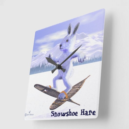 Snowshoe Hare Vierkante Klok (Hoek)