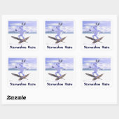 Snowshoe Hare Vierkante Sticker (Vel)