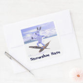 Snowshoe Hare Vierkante Sticker (Envelop)