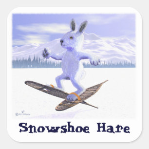 Snowshoe Hare Vierkante Sticker