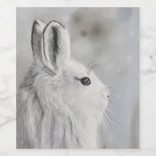 Snowshoe Hare Wijn Etiket (Enkel label)