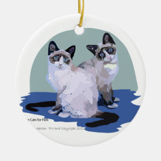 Snowshoe katten zijn wij keramisch ornament