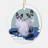 Snowshoe katten zijn wij keramisch ornament (Links)