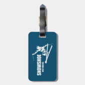 Snowshoe Mountain West Virginia Skier Bagagelabel (Achterkant verticaal)