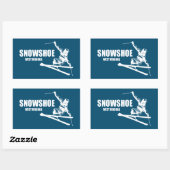 Snowshoe Mountain West Virginia Skier Rechthoekige Sticker (Vel)