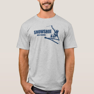 Snowshoe Mountain West Virginia Skier T-shirt