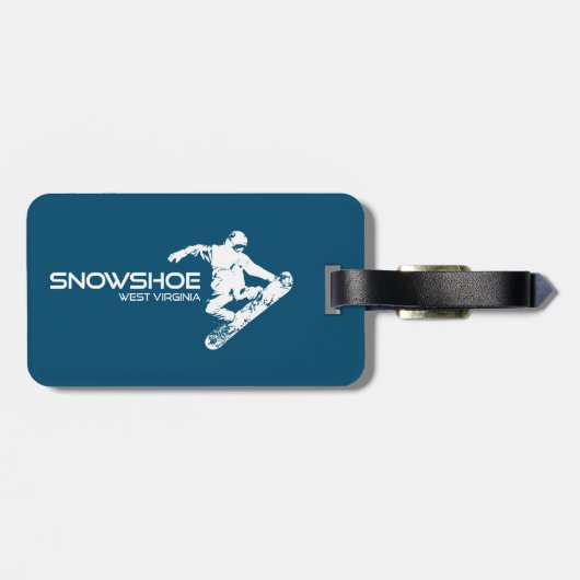 Snowshoe Mountain West Virginia Snowboarder Bagagelabel (Achterkant horizontaal)