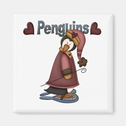 Snowshoe Penguin T-shirts en cadeaus Magneet (Voorkant)