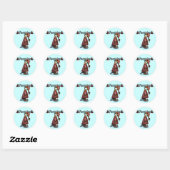 Snowshoe Penguin T-shirts en cadeaus Ronde Sticker (Vel)