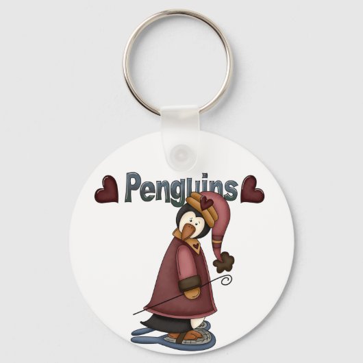 Snowshoe Penguin T-shirts en cadeaus Sleutelhanger (Voorkant)
