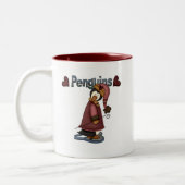 Snowshoe Penguin T-shirts en cadeaus Tweekleurige Koffiemok (Links)