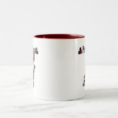 Snowshoe Penguin T-shirts en cadeaus Tweekleurige Koffiemok (Center)