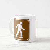 Snowshoe Trail Highway Sign Koffiemok (Voorkant links)