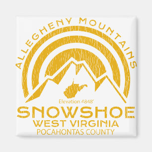 Snowshoe West Virginia Mountain Magneet