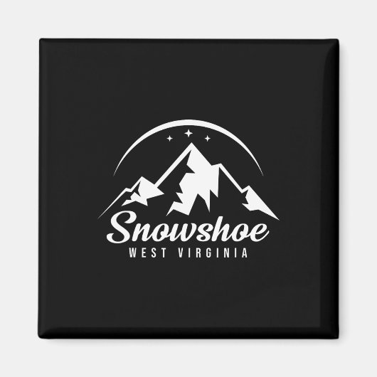 Snowshoe West Virginia Ski Resort Skiën Snowboard Magneet (Voorkant)