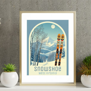 Snowshoe West Virginia skigebied Poster