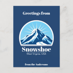 Snowshoe West Virginia USA skigebied Briefkaart