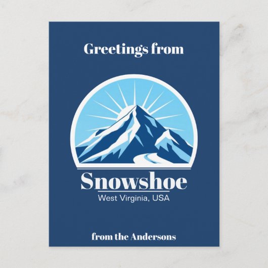 Snowshoe West Virginia USA skigebied Briefkaart (Voorkant)