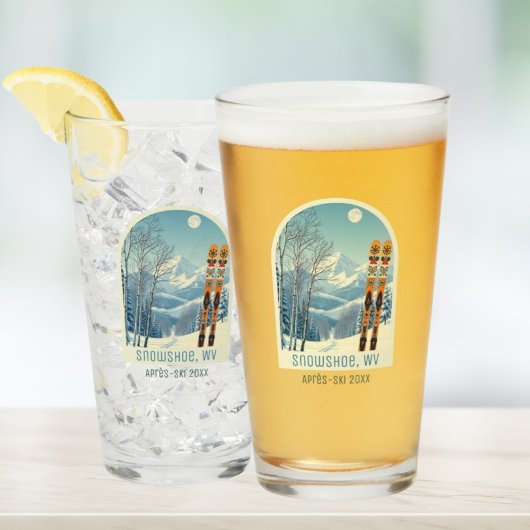 Snowshoe West Virginia USA vakantie ski bier Glas