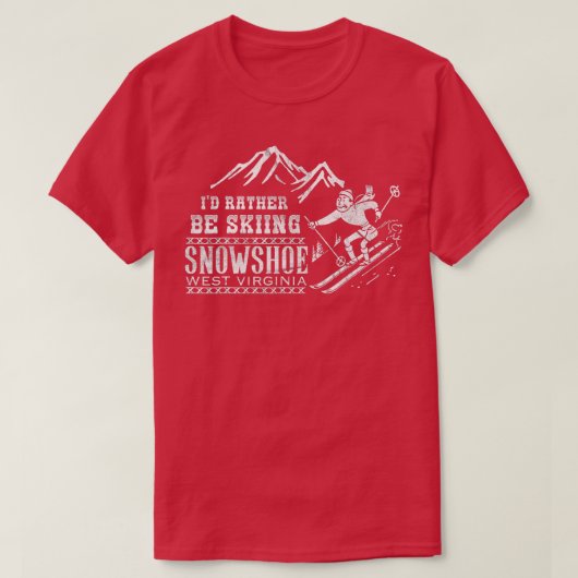 Snowshoe WV in plaats van het kiemen van Retro  T-shirt (Design voorkant)