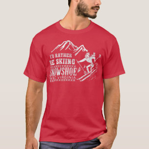 Snowshoe WV in plaats van het kiemen van Retro T-shirt