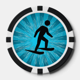 Snowshoeing poker chips