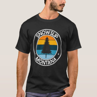 Snowslip Montana MT USA City Pride Retro Zonsonder T-shirt