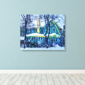 Snowstorm Canvas Afdruk (Insitu (Houten vloer))