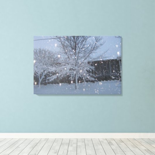 Snowstorm Canvas Afdruk (Insitu (Houten vloer))