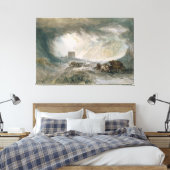 Snowstorm, Mont Cenis Canvas Afdruk (Insitu (Slaapkamer))